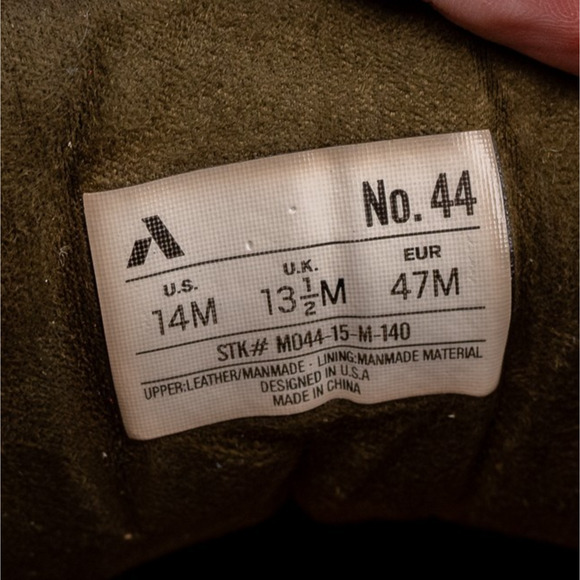 ANODYNE Mens 14 M No. 44 Trail Walker Black & Gray Leather/Mesh - Picture 6 of 10